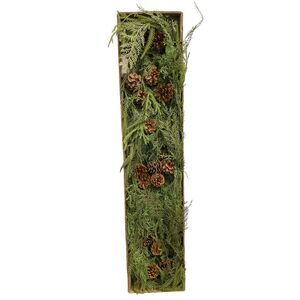 Member's Mark 100 LED Pre-Lit Cypress Garland with Pinecones, 9ft